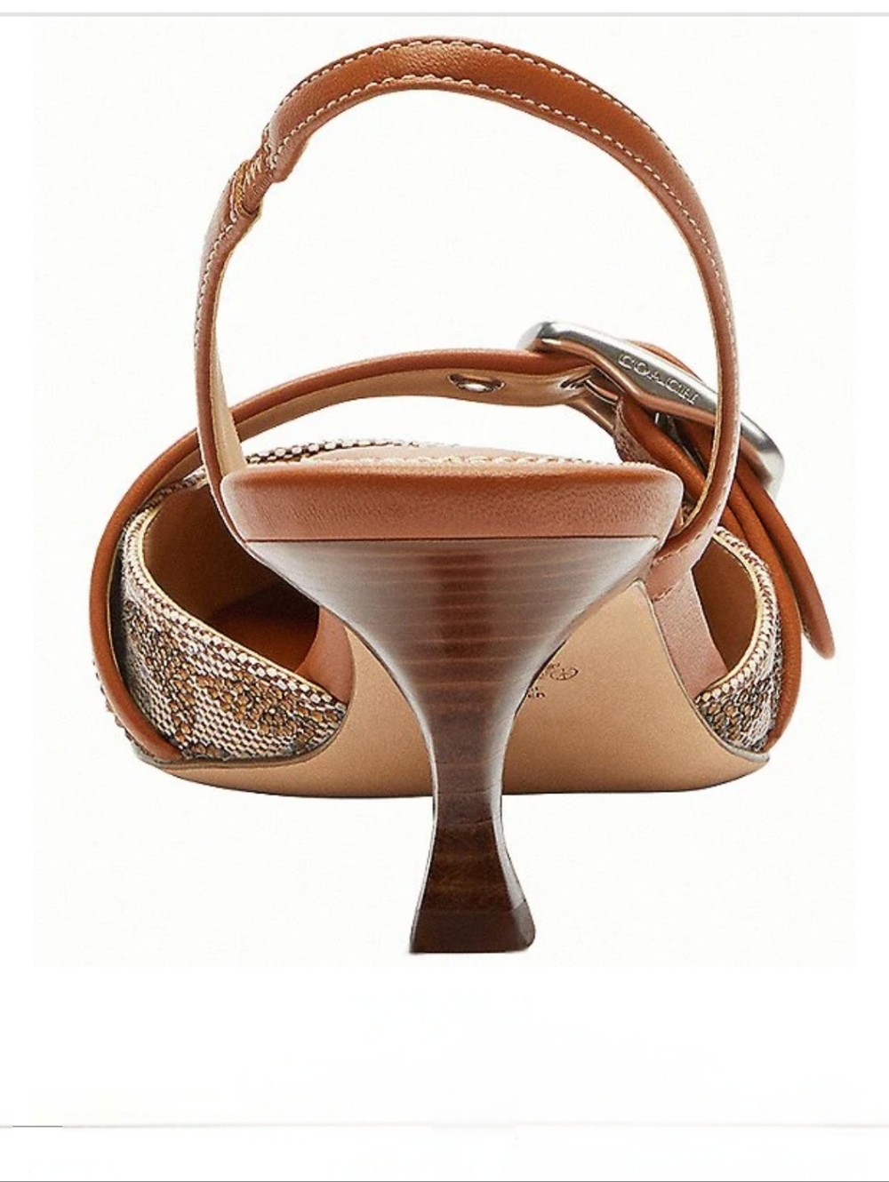 🔥COACH Margot Signature Crystal Slingback Kitten Heel, Sz 10 NEW w/tags - Picture 4 of 10